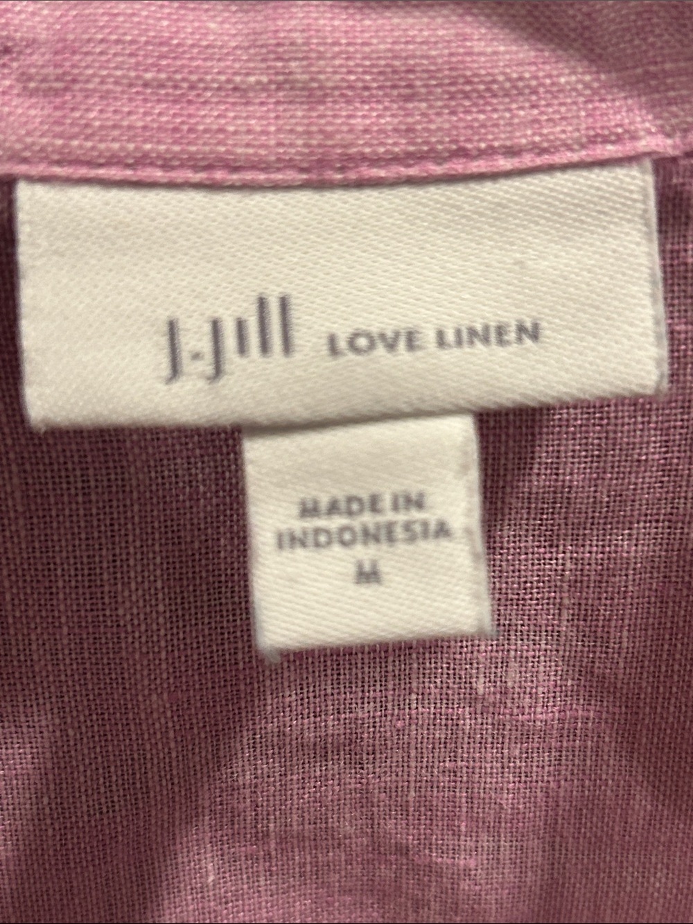 J. Jill Long-Sleeve Button-Front Linen Tunic in Lilac - Picture 4 of 15